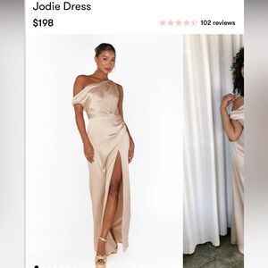 Show Me Your Mumu Jodie Bridesmaids Dress Champagne Luxe Satin